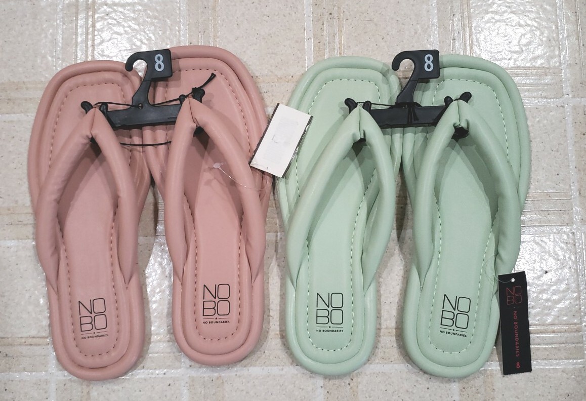 Sandali No Boundaries donna perizoma infradito infradito memory foam taglia 8 (lotto di 2)