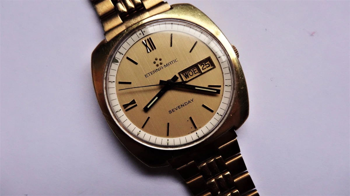 ETERNA MATIC Sevenday Large vintage watch automatic RARE eBay