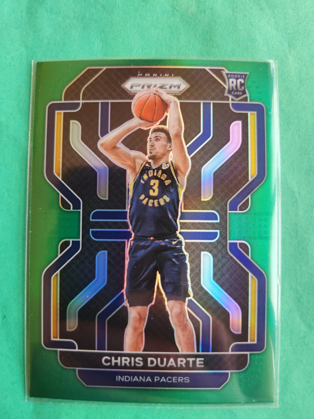 2021-22 Panini Prizm - Chris Duarte #315 Green Prizm (RC)