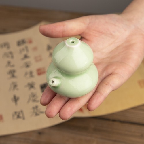 Gourd Shaped Porcelain Water Dropper Container for Calligraphy Supply Painting - Picture 13 of 20