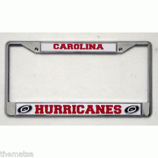 CAROLINA HURRICANES TEAM LOGO NHL HOCKEY CHROME LICENSE PLATE FRAME MADE IN USA