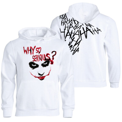 Personalisiertes Joker Sweatshirt - why so serious? - weiß