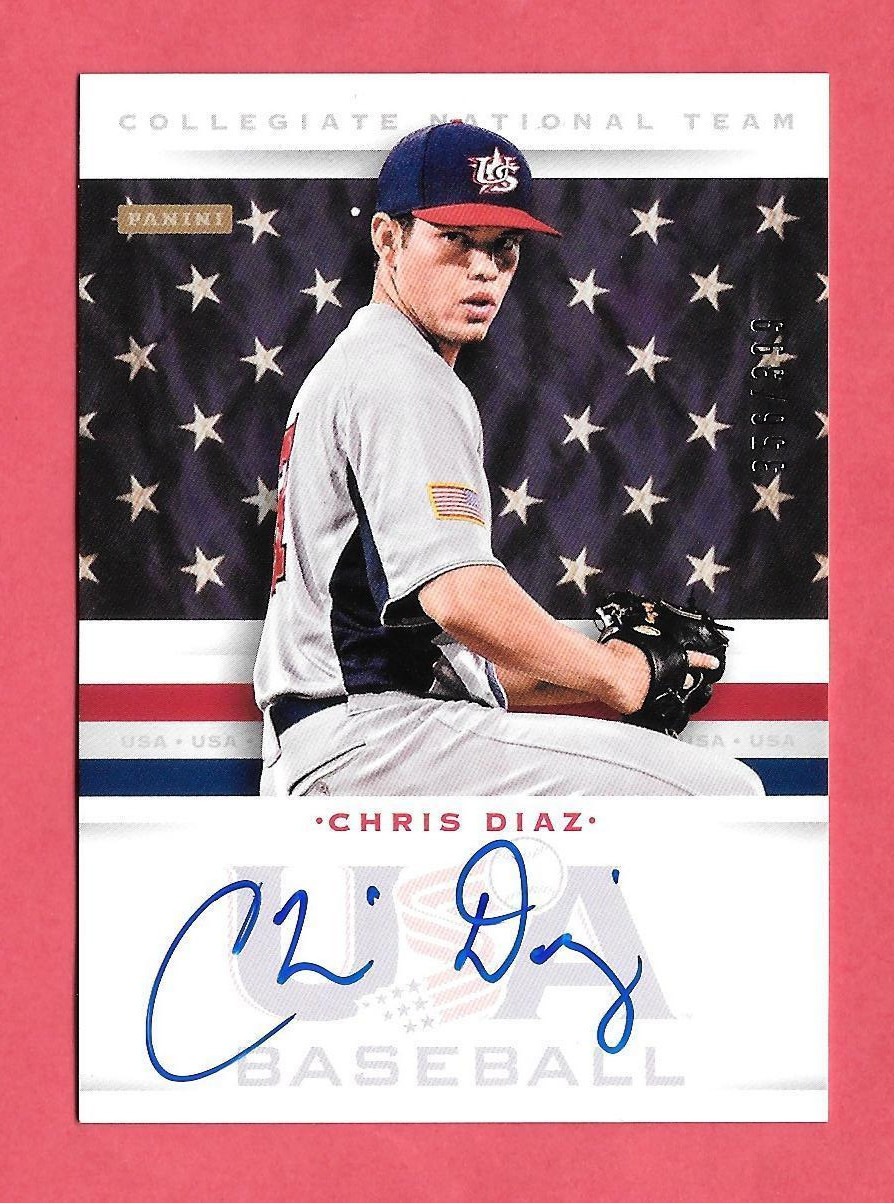 2013 Chris Diaz Panini USA Baseball Rookie Auto /399