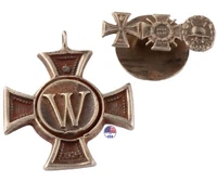 Iron Cross German Ring 800 Silver WW1 Wilhelm II Hindenburg award WWI Wound badg
