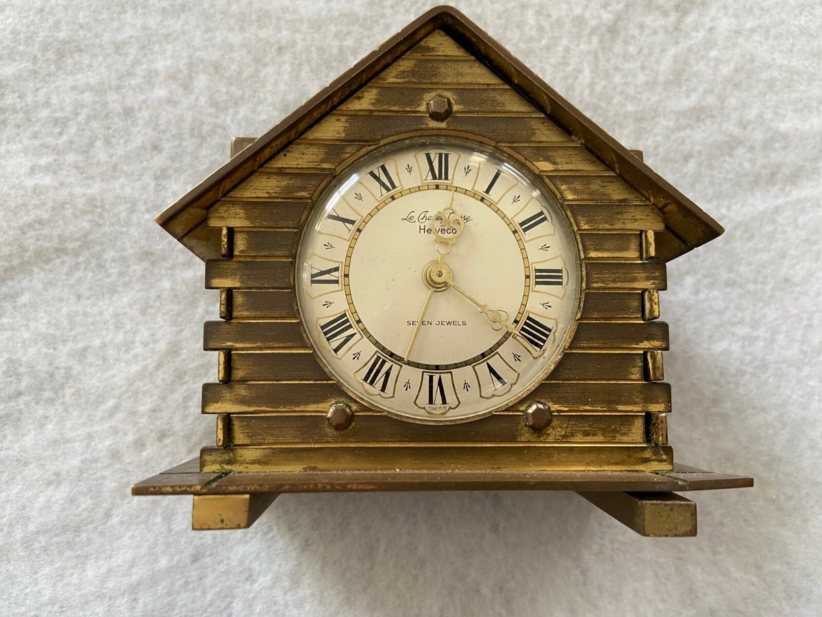 Vintage Le Chalet Suisse Helveco 7 Jewels Mechanical Wind Up Desk