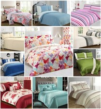 Image of Single Bed Duvet Cover Bedding Sets Luxury Percale 200 Thread Count Duvet Sets