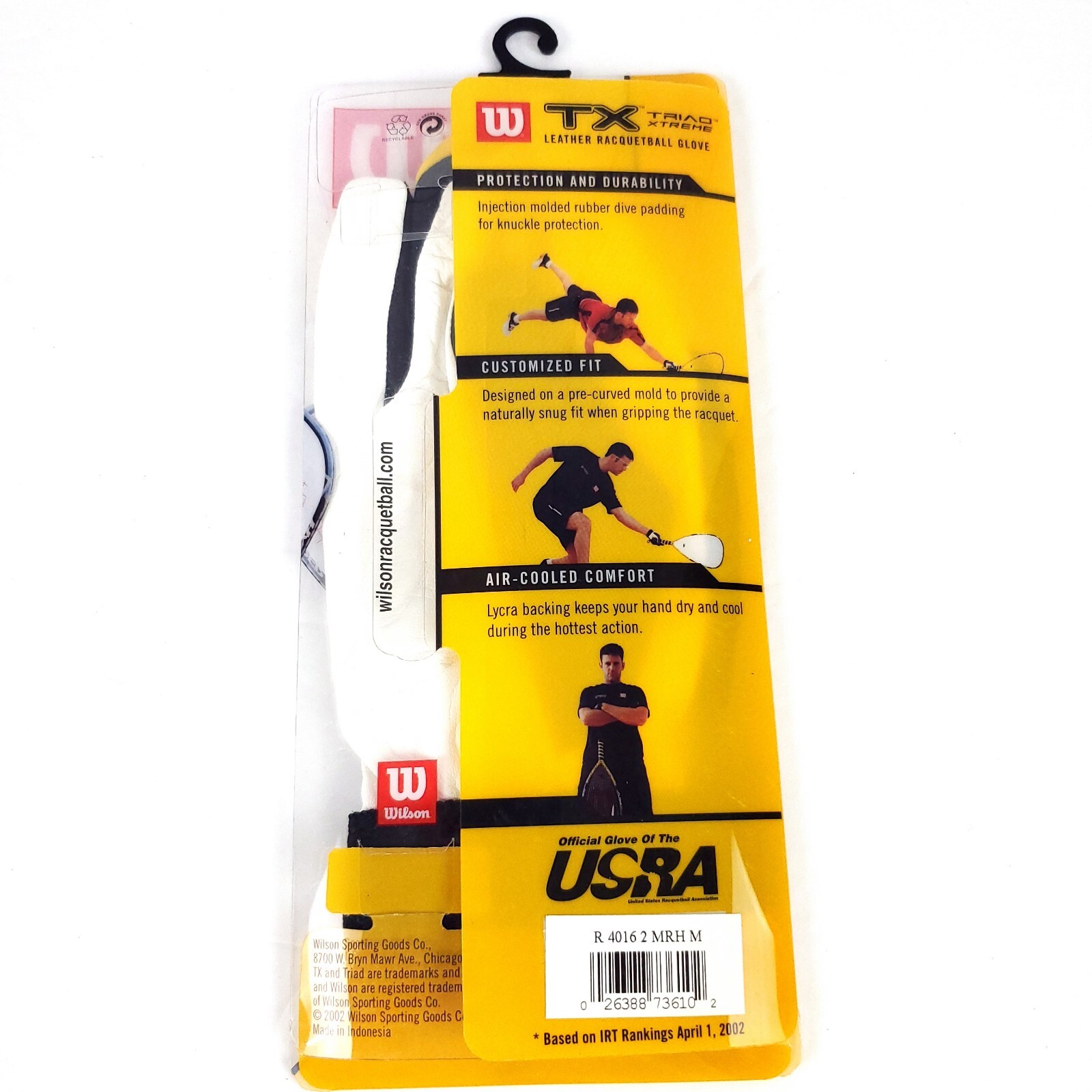 Wilson TX Triad Xtreme Racquetball Gloves Mens Right Hand Medium LeatherMesh eBay