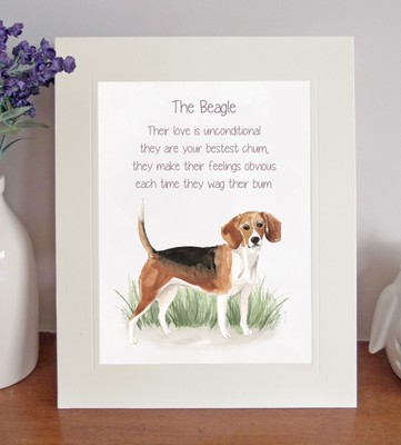 Beagle Bestest Chum Novelty Dog Poem Rhyme 8 X 10 Picture 10x8 Print Fun Gift Ebay