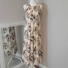 Madewell T-Back Midi Dress in Painted Blooms Size 0