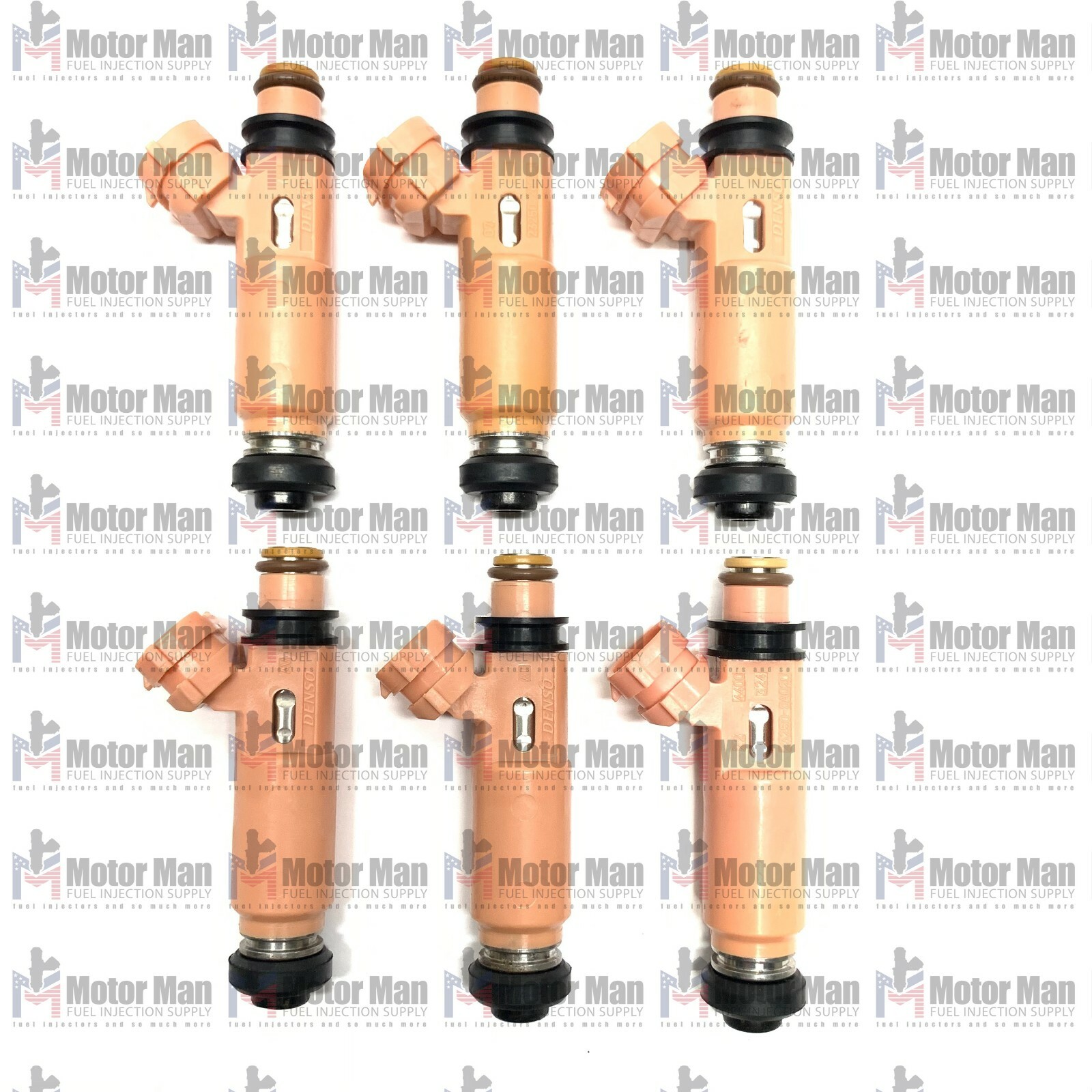 Motor Man 2325020030 Flow Matched Fuel Injector Set Toyota 3.0L 3.3L