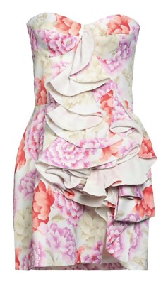 magda butrym draped strapless silk mini dress Magda Butrym Draped Strapless Silk Mini Dress In White