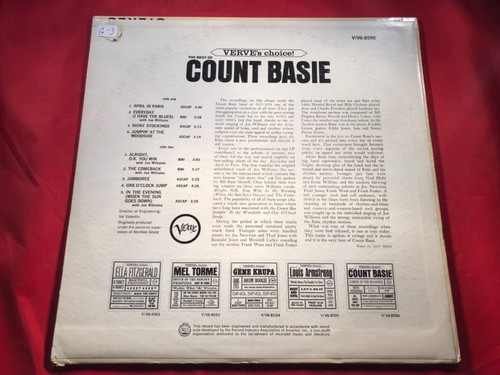 G-3 COUNT BASIE Verve’s Choice The Best Of Count Basie - V/8596 - RECORD - JAZZ - Imagen 6 de 6