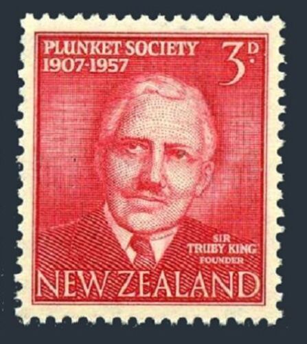 New Zealand 318 block/4,MNH.Michel 370. Plunket Society,50.1957.Truby King. - Afbeelding 1 van 1