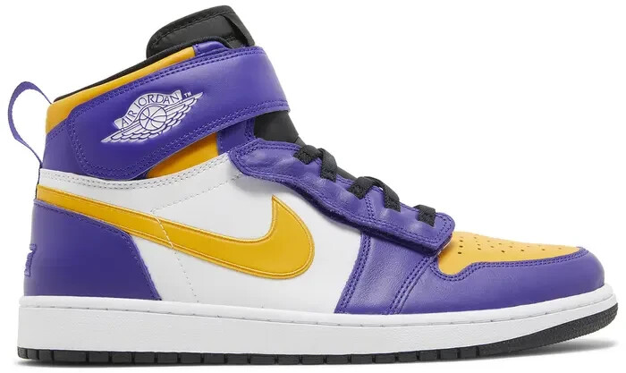 シューズ(男性用) Nike Air Jordan 1 Mid Purple/Yellow US 9 Nike Air Jordan 1 Mid Lakers Purple University Gold Retro