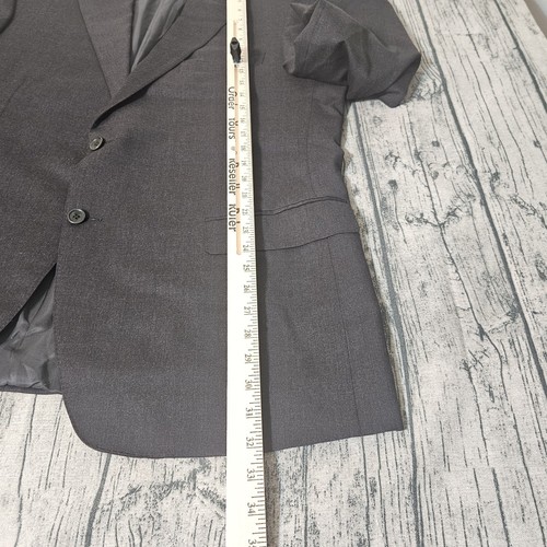 Canali Blazer 46 Black Sport Coat Wool Jacket Italy 2 button Men's Suit Coat - Picture 7 of 10