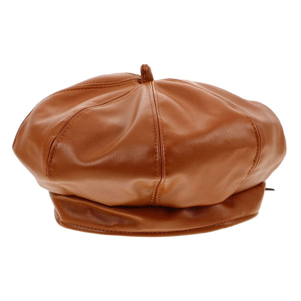 Berretto Donna Autunno Inverno Con Visiera In Pelle E Coullisse Regolabile - Vintage Chic In Policotone - 4