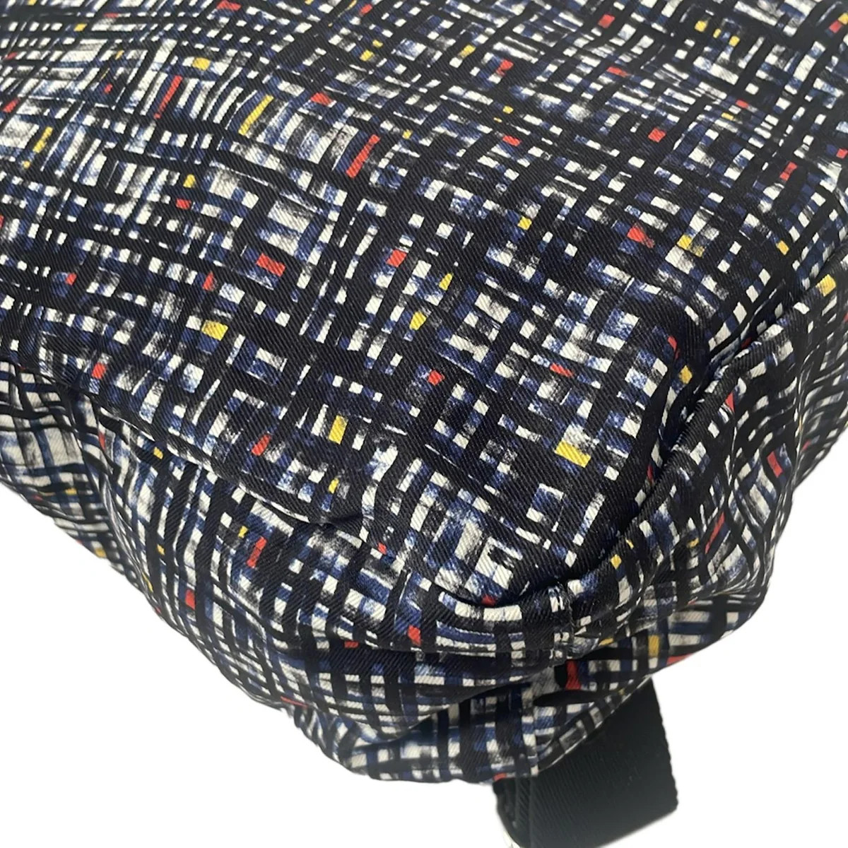 jack gomme - White Dark Navy Multi Cotton Backpack