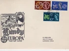 Lundy  Is 1961  Europa overprint FDC with GB set & Lundy stamps on reverse