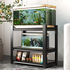 3-Tier Kitchen Pantry, Fish Tank Stand, Metal Aquarium Stand, Adjustable Heavy D