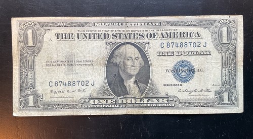 1935-G Dollar Bill - Silver Certificate - Currency Note