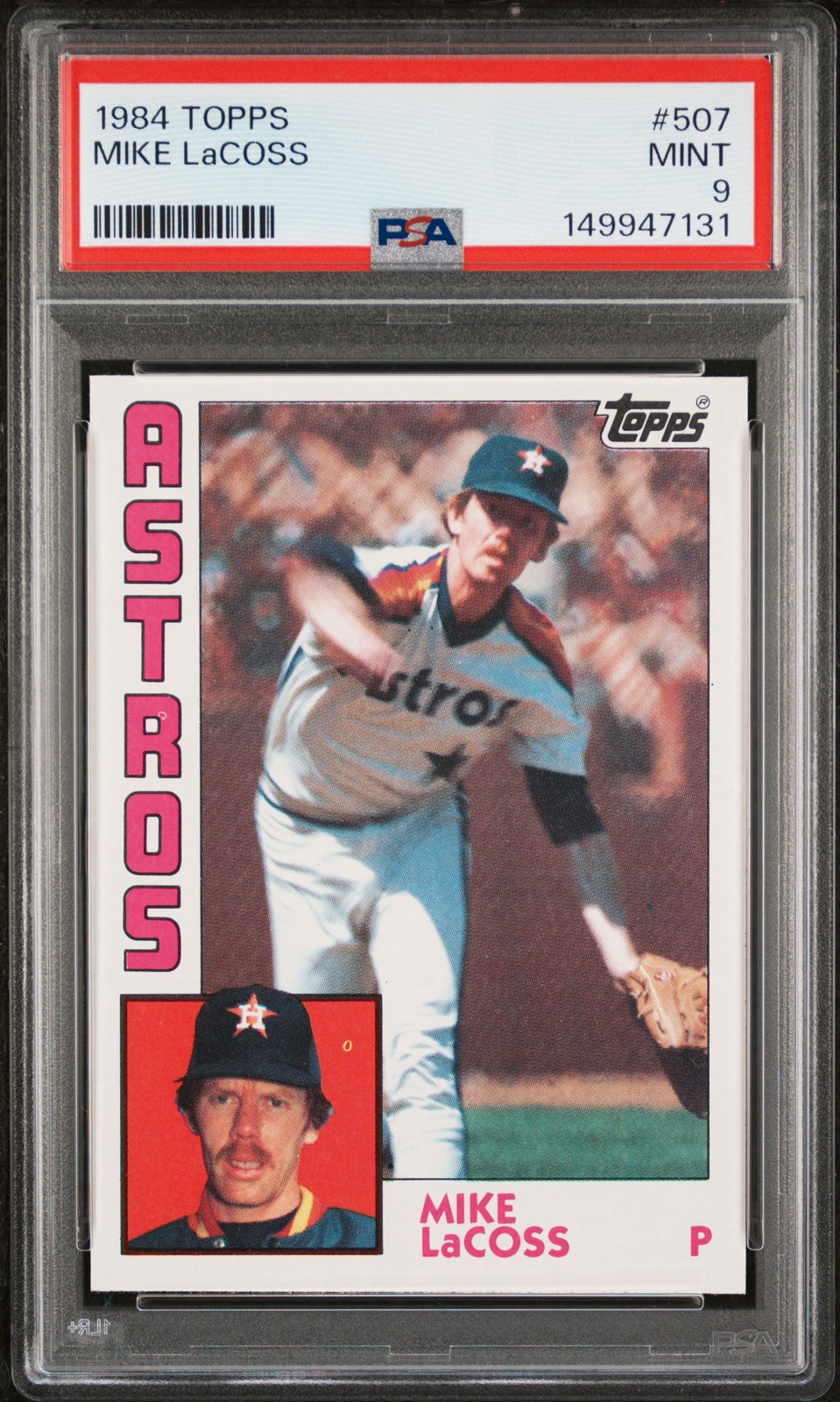 1984 TOPPS #507 MIKE LACOSS PSA 9