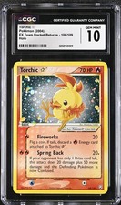 Pokemon Gold Star Torchic Holo 2004 EX TEAM ROCKET RETURNS #108 CGC 10 POP 15 on eBay