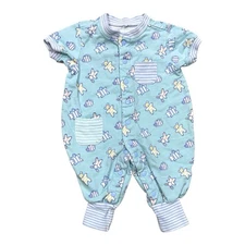 Baby Boy Vintage Gymboree Rainbow Tag Infant Layette Fuzzy Friends Snap Outfit