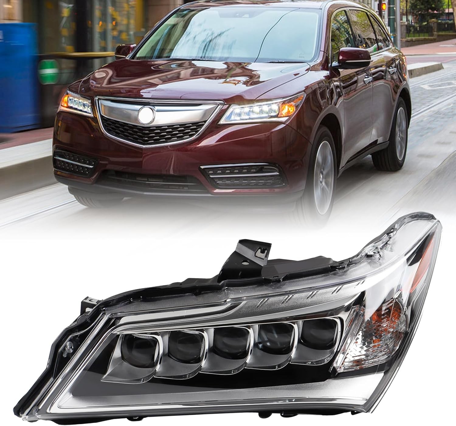 2026 Left Driver Side Headlight LED Fits For Acura MDX 2014-2016 33150TZ5A01 NEW