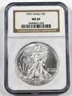 1997 $1 American Eagle NGC MS69 1 oz Silver .999 Fine Bullion Coin