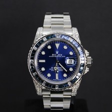 Rolex Submariner Ref 116659SABR White Gold Blue Dial Sapphire Diamond Bezel