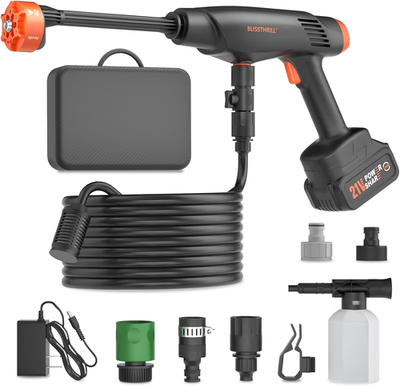 #ad 1100 PSI Cordless Pressure Washer Lightweight Portable Power Cleaner Car Garden $198.99