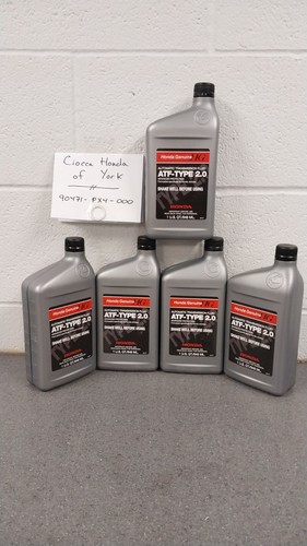 ( 5 ) Quarts Honda Oem ATF Type 2.0 Fluid & Gasket NEW 08200-9015
