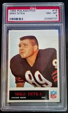 1965 Philadelphia Card # 19 Mike Ditka BEARS HOF PSA 8 NM-MT PSA 9 Upgrade?