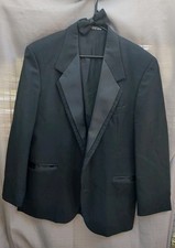 oscar de la renta Tux Jacket With Clip On Bow Tie Missing One Button W/ Vest