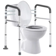 Toilet Safety Rails, Adjustable Toilet Frame for Elderly, Seniors, Handicap &...