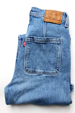 Levi's ribcage straight women's utility jeans W26 L27 mid blue stretch LEVJ432