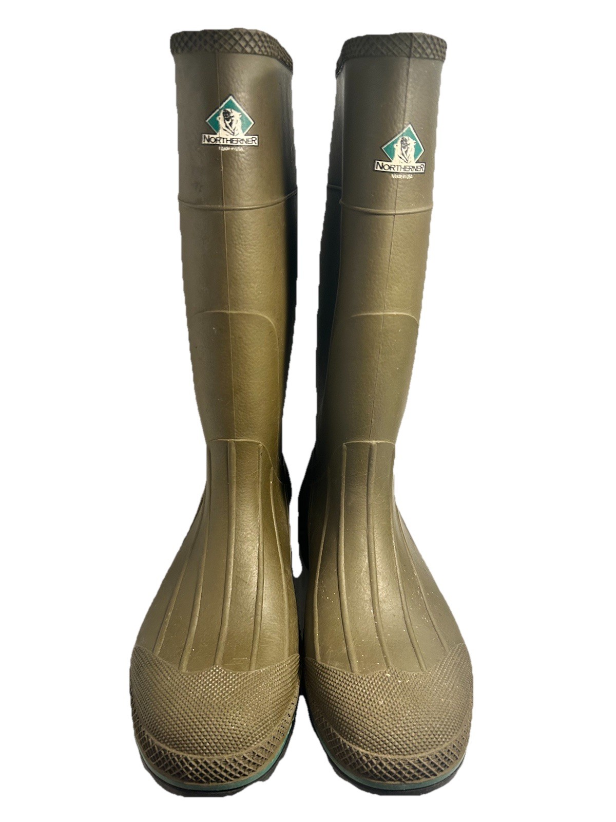 Northerner Rubber Boots Mens Size 11 Green Mud Rain USA Made