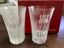 Baccarat CE Highball Set of 2 CUNE Design Crystal Glasses Used