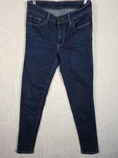 Levi's 711 Skinny Jeans Women's W26 L30 Blue Stretch Mid Rise Denim