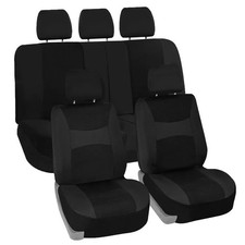Fh Group Universal Fit Cloth Car Seat Cover For Suv Van Split Bench - Full Set