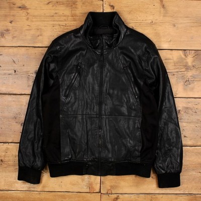 Vintage Guess Lederjacke M schwarz