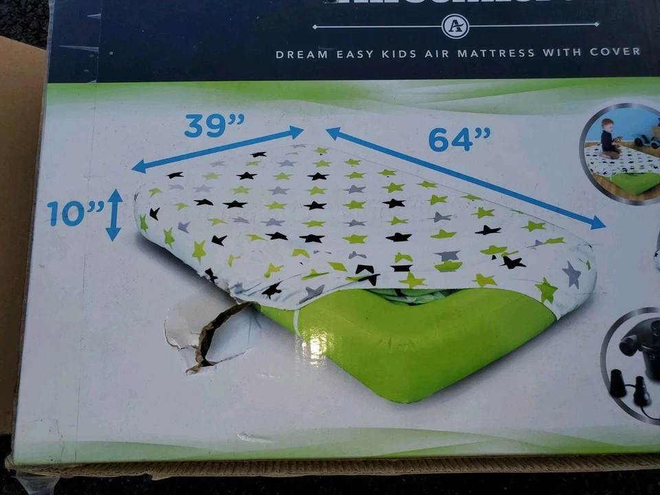 Colchão de ar infantil Air Comfort Dream Easy novo com tampa bomba elétrica externa - Imagem 2 de 4