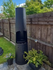 Casa Mia Leisuregrow Alto Gas Chimney Patio Heater Grill With Gas Bottle & Cover