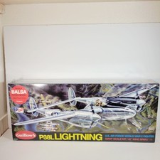 Guillow's Lockheed P-38 Lightning Balsa Wood Model Airplane Kit, WWII GUI-2001