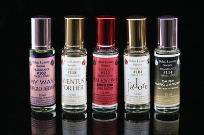 Women s Perfume Oil Roll-On Set 5pc Designer-Inspired Fragrance Collection 12ml