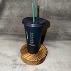 Starbucks 24 oz Candy Cane Christmas Holiday Cup With Straw & Lid Dark Green — photo 2