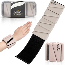Wrist weights bangles set of two 1lb each Ankle Weights for LARGE, beige