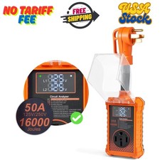 16000 J RV Surge Protector 50 Amp, Upgraded Dual-Monitor Display RV Power ...