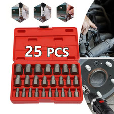 25Pcs Screw Extractor Set Hex Head Multi-Spline Easy Out Bolt Extractor Set NEW
