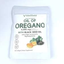 Micro!Ingredients Oil of Oregano 300 Softgel Oregano Oil with Black SeedOil-NEW